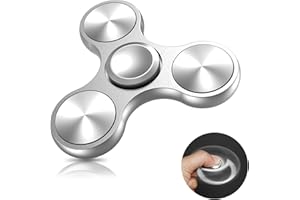 Coolden Hand Spinner EDC Jouet Fidget Toys Roulement en Métal et Acier Inoxydable Haute Vitesse de 3-5 Min Fidget Jouet Finger Toy Anti Stress Fidget Spinner pour Adultes Enfants Argent