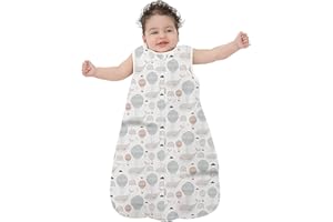 TURMIN Baby Sleeping Bag 0.5 Tog, Summer Sleeping Sack 100% Cotton Baby Wearable Blanket with Two-way Zipper, Sleeveless Swaddle for Newborn Girls Boys, Whale, L(18-36 Months)