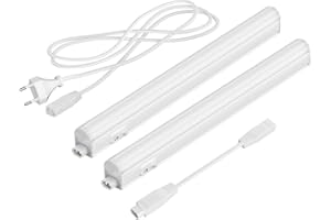 Parlat Luminarias LED bajo el armario Rigel, 31,3 cm cada una, 397 lm cada una, blanco cálido, juego de 2