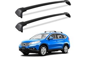 EU AUTO PARTS LTD Eu Auto Parts Compatible For Honda Crv Cr-V Mk4 2013-2018 Aluminum Black L&R Left Right Roof Rack Cross Rails Bars 100% Oe Fit