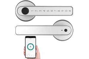 VisorTech smart säkerhetsdörrhandtag TSZ-800.V2 med fingeravtryck, PIN och app