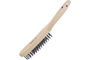 Spazzola metallica HAZET 2130 quattro file di setole metalliche alte 25 mm, estremamente resistenti per sciogliere e rimuovere lo sporco più ostinato ideale per la sverniciatura di parti