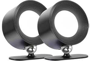 SANSUN Rechargeable Battery LED Wall Mounted Light for Bedside Reading and Bathroom Mirror (Black, 2 Pack)