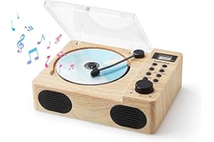 G Keni Personal CD Player with Bluetooth & USB-C Charging, Portable CD Player with FM Radio, MP3/USB/AUX Playback, LCD Display, Stereo Sound & Retro Design