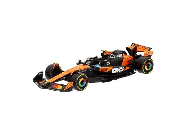 Bburago - McLaren F1 MCL39 2025#4 Norris, Voiture diecast à l'échelle 1:43 avec détails Authentiques, réplique F1 McLaren, livrée Papaye/Noire, Licence Officielle, âge recommandé 3+ Ans