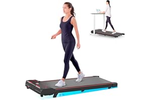 TVDUGIM Tapis Roulant Elettrico con Inclinazione, 1-6 km/h Tapis Roulant Salvaspazio con Pendenza, 2 in 1 Walking Pad, Telecomando, Display a LED, Nessuna installazione