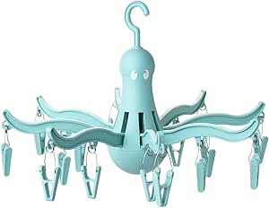 PRESSA Hanging dryer 16 clothes pegs, turquoise