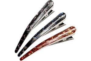 Loneedy, pinza dentellata per capelli, a becco, con molla, ideale per capelli folti e acconciature, per donne e ragazze