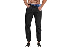 EVERFION Sauna Shorts for Men Sweat Pants with Drawstring, Heat Trapping Sweat Shorts Sauna Suit for Men Workout Gym Exercise