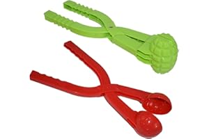 Yueser Snowball Maker, 2 PCS Snowball Maker Clips Winter Snowball Maker Toys Big Snowball Maker Snowball Mould Sand Ball Clip Beach Scoop Mold Grenade Soccer Snowball Maker for Snowball Fight Games