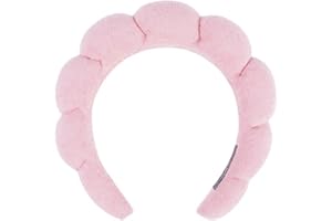 BESMRPG Rosa Bubble Skincare Aesthetic Headband,Make Up Haarband Damen,Haarband Schminken,Spa Haarbänder Kosmetik,Abschmink Schminkband,Skin Care Kosmetikband,Beauty Stirnband zum Waschen der Makeup