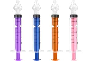 NebulaGlam 4pcs Nasenspüler für Babys, Spritzen Baby-Nasenspüler mit Silikon-Nasensaugspitze Neti-Topf Nasendusche, 10-ml-Nasenspülset Säuglings Nasenspü