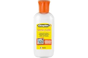 CLÉOPÂTRE CLEOPATRE – Vernis Colle Transparent Brillant 100g – Séchage Rapide, Sans Solvant, Tous Supports – Loisirs Créatifs, Diamond Painting, Serviettage - Fabrication Française