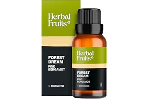 Aerosoul Olejki eteryczne do dyfuzora, olejek zapachowy, motywacja, olejki eteryczne sosnowe, bergamotka, cyprys, olejki do aromaterapii, 100% olejków eterycznych, jakość premium, 20 ml