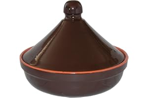 COLÌ MAIOLICHE E TERRECOTTE DAL 1650 Tajine Brunella, capacita di 1.5 Litri, Diametro 25 cm, Marrone - Coli Maioliche e Terrecotte dal 1650