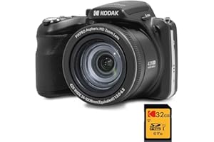 KODAK Pack Numérique Bridge Pixpro Astro Zoom AZ425 + Carte SDHC 32GB - Appareil Photo 20 MP, Zoom 42X, Grand Angle, Écran LCD 3", Vidéo Full HD 1080p, Batterie Li-ion - Noir
