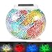 Produktbild KEEDA Farbe Wechselndene Mosaik Solar Lampe, LED Nachtlicht, Solarleuchten/Gartenleuchten/Garten Tischlampen, Dekoration Beleuchtung (Tricolor Beschichtung)