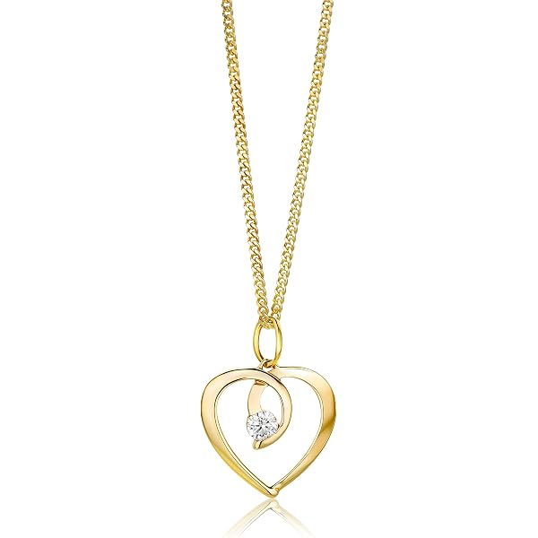 DelPia, Collana Donna Tecnica Brevettata 2begold 1/10 Oro 18kt e Anima Argento Sterling 925 Pendenti Cuori Piccoli con Cristalli Bianchi (45cm