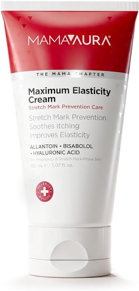 Mamaaura Maximum Elasticity Cream, Çatlak Karşıtı, Cilt Elastikiyetini Destekleyen ve Kaşıntı Hissini Yatıştırmaya Yardımcı Vücut Kremi, 150 ml