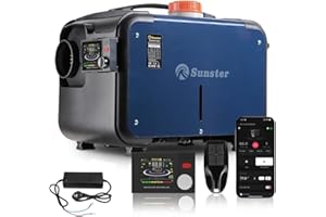 ‎SUNSTER Sunster 8kW Luft Dieselheizung,12V 24 V/110-240V, 0.15–0.48L/Std Diesel Standheizung mit APP & Adapter, Automatischer Start&Stop, Lüftungsmodus, 2025 Upgrade Standheizung für Auto,LKW