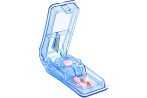 GEGIZUN Pill Cutter, Pill Splitter with Blade and Storage Compartment for Small or Large Pills Cut in Half Quarter for Pills Tablets - (Blue)