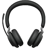 Jabra Evolve2 65 Wireless Headset – Noise Cancelling Microsoft Teams Zertifizierte Stereo Kopfhörer mit Langer Akkulaufzeit –