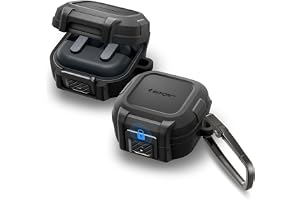 Spigen Lock Fit fodral för Galaxy Buds 4 Pro / 4 | TPU- och PC-fodral med låsklämma, magnetisk öppning och karbinhake för max
