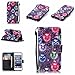 Produktbild Nancen Apple iPod Touch 5 / Touch 6 (4,0 Zoll) Schutzhülle / Lederhülle, Hoch Qualität Flip Case PU Material Leder Handytasche, Bunt Helle und Lebendige Farben Muster - mit Standfunktion Brieftasche Karten Slot Wallet Etui Handy Zubehör
