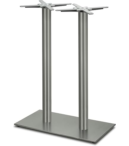 Pieds De Table Haute Dublino 108cm - Base Métal Noir Pour Plateau 70x70cm | Stable Et Robust