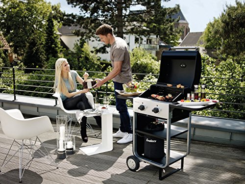 Enders BBQ Gasgrill BROOKLYN, Gas Grill 86706, 2 Guss-Brenner stufenlos, Grillwagen mit Grillhaube, Warmhalterost, Seitenablage - 8