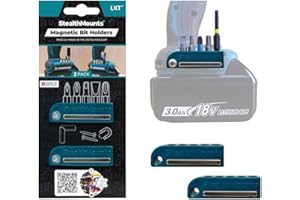 StealthMounts Schwarz Makita magnetischer Bit-Halter | Bit Organizer für Bohrer | Idealer Bit-Halter für Makita-Bohrer und -Schlagschrauber (2er Pack)