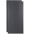 Jayseuw Panneaux acoustiques en bois 120x60cm, Panneaux muraux avec placage bois et feutre, Revêtement mural en bois pour studio et maison Décoration murale intérieure pour grandes surfaces - Gris