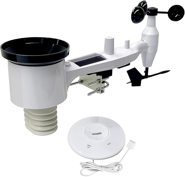 ECOWITT Wetterstation funk mit Außensensor, Drahtlose Wetterstation Array WS69, mit 3 in 1 WiFi/Wired Hub Gateway GW2000, Genaue Wettervorhersagedaten für Haus und Garten 868 MHz - 1