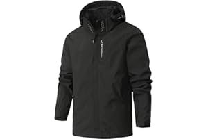 MOKBAY Chaqueta Impermeable Running Chubasquero Transpirable Gabardina con Capucha Abrigo Elegante con Bolsillos