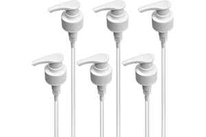 IUHRIE 6 Stück Syrup Pump Kompatibel Fruchtsäfte,Pumpspenderm,Dosierpumpe,Flaschenhals Flasche, Ersatz Sirup Pumpspender,Pumpdosierer,Pumpe für Shampoos Duschgels,Sirupspender,Wiederverwendbar,Spenderpumpe