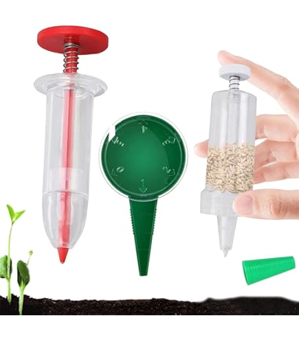 Qacpahucy 3er Set Sämaschine & Pflanzhilfe - 12-Loch Samenspender Mit Pikierwerkzeugen