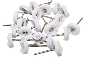 NIUPIKA Cuscinetti per raspatura e lucidatura per trapano rotante, mandrino da 3 mm, confezione da 20 pezzi