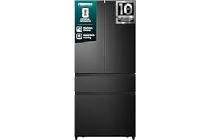 Hisense RF540N4SBF2 French Door Kühl-Gefrierkombination/ NoFrostPlus/ Inverter-Kompressor/ Multiflow 360°/ SuperCool/ 181,7 cm/ Kühlteil 302 l/ Gefrierteil 178 l/ 40 dB/ 310 kWh/ Jahr/ Schwarz