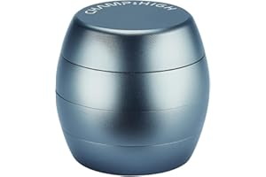 CHAMP HIGH - Grinder Original - Molinillo de Tabaco y Hierbas - 4 Partes - Dientes de Diamante - Con raspador - metal - plateado