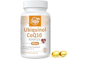 ‎CESTFILO Ubiquinol CoQ10 600 mg Softgelkapseln - Aktive Form von CoQ10 Plus Vitamin E & Omega 3 6 9 - Fortschrittliches Coenzym Q10 60 stück (1er Pack)