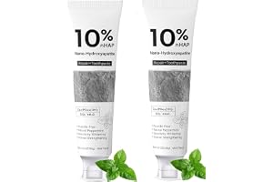 10% Nano-Hydroxyapatit Tandkräm, Naturlig Pepparmint, Fluorfri, Emaljstärkande, Känsliga Tänder, 120g, Med Remineraliserande