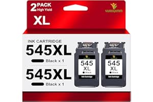 YUANQIMM 545 Black PG-545XL Czarny Kompatybilny z Drukarkami Canon 545 dla Canon PG 545 XL Czarny dla Canon Pixma TS3350 MX495 TR4550 TS3150 TR4551 MG2550s MG2555s TS3151 MG3050 MG2950（2 Czarne）