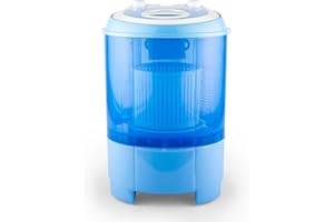Oneconcept SG003 Camp Edition - Mini-Lavadora y centrifugadora, Capacidad de 2,8 kg, Potencia de 180 W, Bajo Consumo energético y de Agua, Lavadora para Camping, Azul