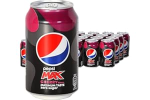 Pepsi Max Cherry (72 x 0,33 L cannettes) sans sucre CERISE