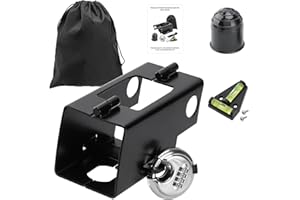 Venussar Antivol remorque attelée et Non attelée, Cadenas remorque, avec Serrure à Combinaison & Niveau à Bulle, pour Remorque/Caravane