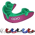 OPRO Silver Level Adult and Kids Sports Mouthguard with Case, Gum Shield Featuring Revolutionary Fitting Technology for Hockey, Lacrosse, Rugby, MMA, Boxing and Combat Sports