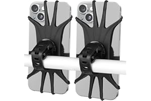 VOVIGGOL Handyhalterung Fahrrad 2st, 360 Drehung Universal Handyhalter Fahrrad Motorrad, Smartphone Halterung Handy Halterungfahrrad für iPhone 16 15 14 Pro Max, Samsung etc