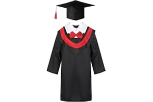 inhzoy Abito Carnevale Unisex da Laurea per Bambini Costume da Asilo Nappa Prescolare Berretto da Laurea per Asilo Nido Copricapo Set di Nappe Costume Laureato Bambini