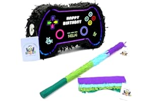 Nislai® pentolaccia Controllo Videogiochi piñata | Ideale Come Pinata di Compleanno per Bambini | Matrimoni | piñata | compreso Bastone e Maschera | Dimensioni ca. 43x33x10 cm