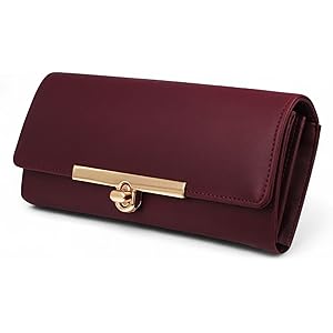 ALSU Women's Wallet | Stylish Purse for with Phone Pocket,4 Card Pocket and Multiple Compartment| Party Clutch for Girl | Lock Closure | Travel Hand Purse for Women| Office Bag for Women